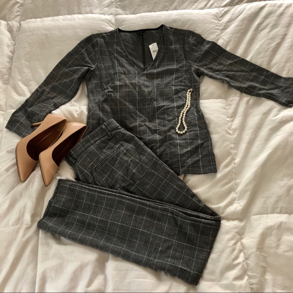 Ann Taylor Plaid Pant Set - Picture 2 of 6